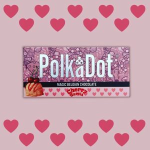 Polka-Dot-Cherry-Garcia-300x300-1.jpg Polkadot Cherry Garcia Mushroom Chocolate Bar - Image 1