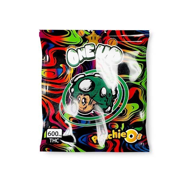 one-up-peachie-os.jpg One Up Gummies Peachie O’s 600mg THC - Image 1